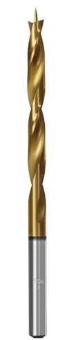 TIBOO DAY Brad Point Wood Drill Bits 3.5mm (9/64) Brad Point Drill | High Speed Steel, Double Flutes Design Metric Brad Point Drill Bits for Woodworking Soft & Hard Woods MDF Acrylic