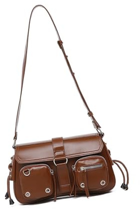NUEAYMS Frauen Tasche PU Leder Handtasche Trendy Schulter Mode Shopping Elegante Umhängetasche Ästhetische Achselhöhle Frauen Schulter Tasche