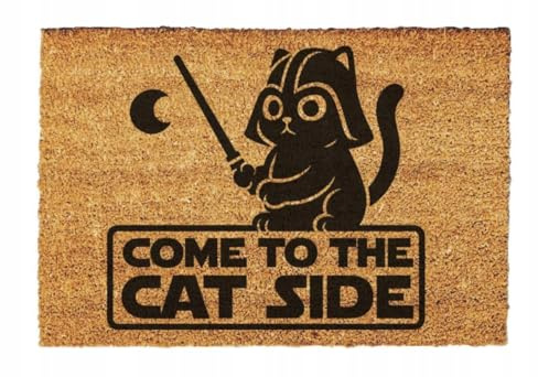 Giftstory Kokosmatte Fußmatte Kokos Come to The Catside für Innen und Außen 60x40 Fussmatte Haustür - Willkommen Doormat Mat Lustig Türmatte - Geschenk Gift Gadget