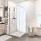 Schulte 1 panneau mural 90 x 210 cm, épaisseur 3 mm, surface 1.89 m², blanc, revêtement salle de bain douche, résistant aux rayures, DécoDesign, livré avec adhésif double face