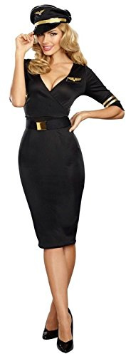 Flight Attendant Ladies Costume Stewardess Air Hostess Fancy Dress