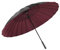 ThreeH Stockschirm Golfschirm Wasserabweisend Sturmfester Doppelter Baldachin Groß Regenschirm KS12,Red
