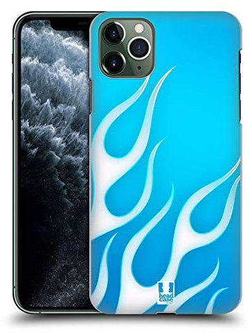 Head Case Designs Freezing Blue Flame Decals Hard Back Case Compatible With Apple iPhone 11 Pro Max