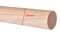 Holztechnik Meise - Barre ronde en chêne - En bois rond - Longueur : 1000 mm - Diamètre : 25 mm - Brut - Poncé - Qualité supérieure