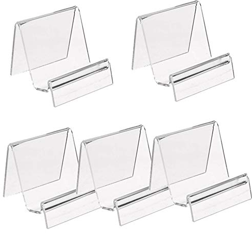 Klarer Acryl-Präsentationsständer für Brille, börse, Büro, für Handy, Grußkarten, Visitenkarten, CD-Organizer (klein) 5 Stück