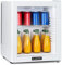 KLARSTEIN Mini Fridge for Bedrooms & Home, 32L Table Top Fridge with Glass Door, Quiet & Adjustable Shelves, Ideal for Offices & Camping