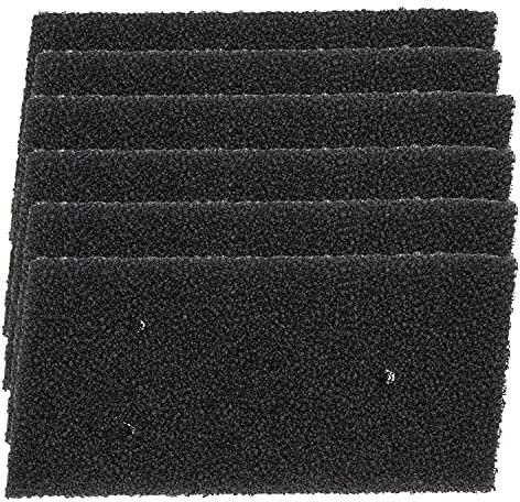 Lot de 6 filtres en mousse pour Privileg Whirlpool Indesit HX 481010716911 8015250474909 C00379889 Sèche-linge à pompe à chaleur - Filtre éponge - Séchoir à condensation - 230 x 115 x 14 mm