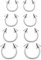Funseedrr Hufeisen Nasenpiercing Lippenpiercing Septum Ring Set Edelstahl 1,2mm Nase Lippe Ohrring Piercing Schmuck(6-12mm Durchmesser)