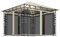 vidaXL Pavillon mit Moskitonetz und LED Lichterketten Gartenzelt Partyzelt Festzelt Gartenpavillon Bierzelt Garten Zelt Outdoor 3x3x2,73m Creme