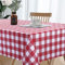 CAROMIO Tischdecke Abwaschbar Rot-Weiß Kariertes Tischdecken Weihnachten Rechteckig Fleckschutz Tischwäsche 132 x 178cm Hochwertige Esstischdecke für Party Vereinsfeier Hochzeit Geburtstagsfeier