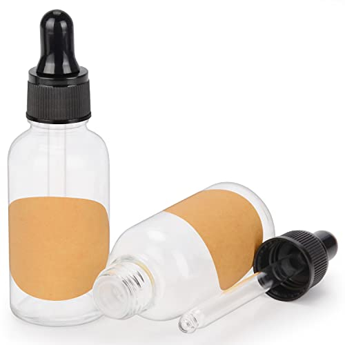 Stonylab 2-Pack Glass Dropper Bottle - Essential Oils Aromatherapy Fragrances (30 ml, Transparent)