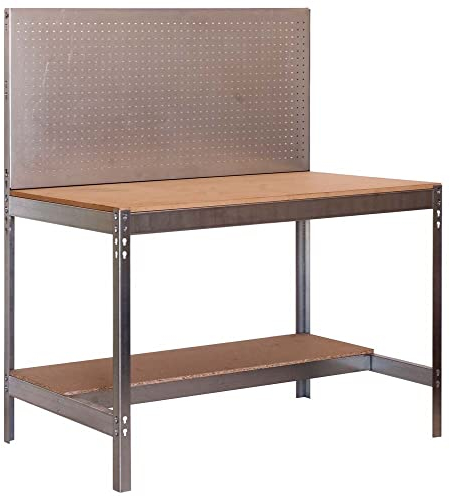 Werkbank Buffalo mit Werkzeugwand | HxBxT 84x150x61cm | Traglast 600kg | Verzinkt
