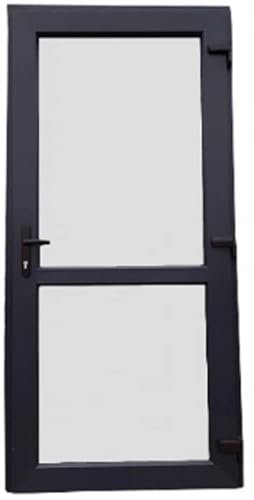 Porta esterna in PVC PVC per negozio, balcone, casa, economia. 4 colori: antracite, rovere dorato, noce, bianco (100x210 porta destra, antracite)