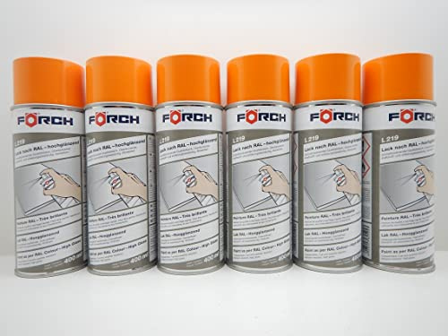 GELBORANGE GELB ORANGE RAL 2000 LACK LACKSPRAY SPRAY SPRAYDOSE 400ML (6)