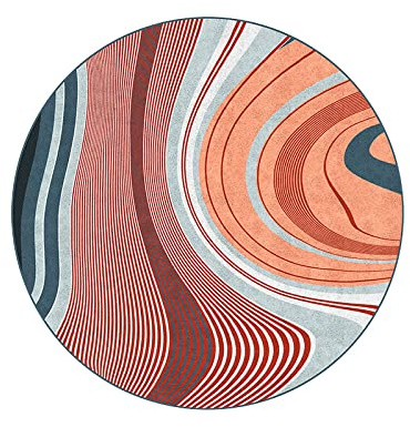 Traditioneller Orient Carpet Runder Teppich Farbiger Teppich Bunte orangefarbene Streifen der modernen Mode Diameter 1.4M