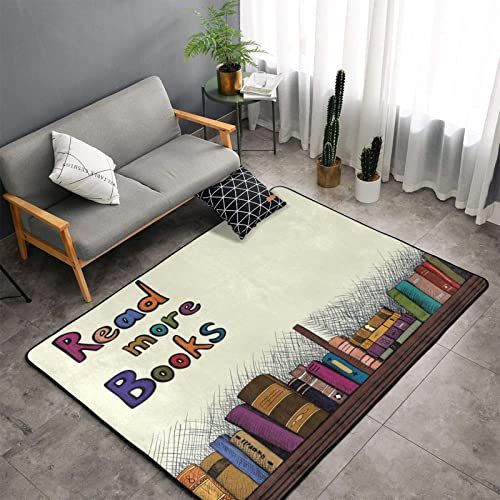 Teppich für Kinder, für Schlafzimmer, Lesen Sie mehr Bücher, Zitat, Wohnzimmer, Küche, BodenTeppich, rutschfeste Bodenmatte, Kinderzimmer, Fußmatte, Kinderzimmerteppich, Fußmatten,