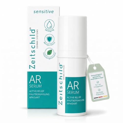 Zeitschild Active Relief Serum 50 ml – beruhigt Rötung & Juckreiz | für Gesicht & Körper, bei Neurodermitis, Rosazea & gereizter Haut, ohne Parfum & Silikone
