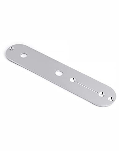 Rubatone Guitar Control Plate for Fender Tele Telecaster Squier Style Electric Guitar Metal 34.2mm Width Chrome.