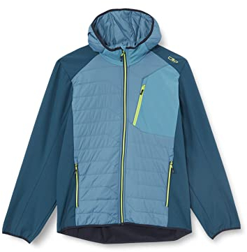 CMP - Giacca misto lana da donna con cappuccio fisso, Petrol, 50