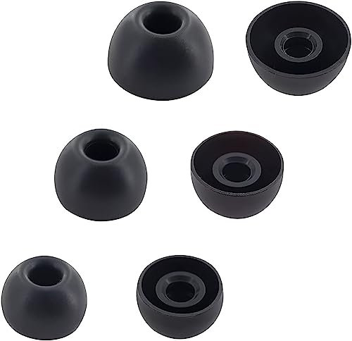 Aiivioll 6pcs Silicone Ear Tips for Beats Fit Pro/Studio Buds In Ear Tips Eartips Replacement Buds S/M/L(Black)