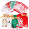 50 Stück Weihnachten Süßigkeiten - Tikplus Weihnachtstüten Geschenkbeutel mit kordelzug, Geschenktüte Geschenkverpackung Süße Taschen Mitgebsel Beutel Kekstüten für Kinder Verpacken (15x23 cm)