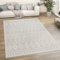 Paco Home Outdoor Teppich wetterfest & langlebig Moderne Boho-Designs mit 3D-Effekt Skandi-Look UV-beständig & robust für Balkon, Garten, Wohnzimmer & Küche, Grösse:240x340 cm, Farbe:Creme 3
