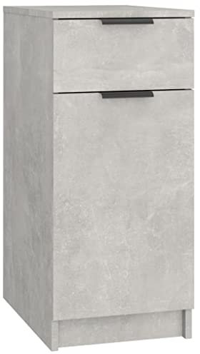 vidaXL Schreibtischschrank Aktenschrank Büroschrank Aufbewahrung Schrank Lagerschrank Büromöbel Arbeitszimmer Betongrau 33,5x50x75cm Holzwerkstoff