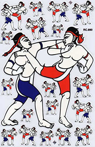 1 Bogen - Muay Thai Sport Boxen Sticker Motorsport Motocross Auto Roller Tuning Aufkleber Folie 1 Blatt 270 mm x 180 mm wetterfest oder auch für Modellbau