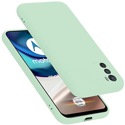 Cadorabo Hülle kompatibel mit Motorola Moto G42 Hülle Silikon Handyhülle für Moto G42 Case aus flüssigem Silikon- Kratzfeste und stoßfeste dünne TPU Schutzhülle - Liquid HELL GRÜN