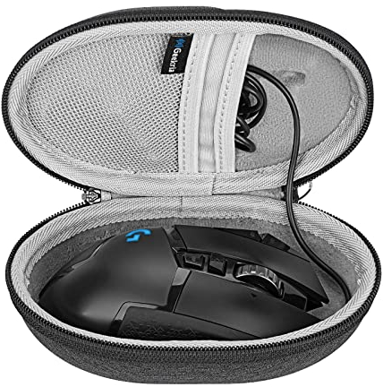 GEEKRIA Mouse Case, Hard Shell Travel Carrying Case for Gaming Office Mouse, Compatible with Logitech G309 / G502 HERO / G502 X/G PRO X / G305 / G703 / G903 (Dark Gray)