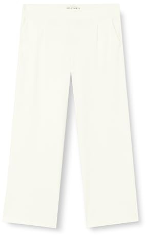 ICHI Women's Ihkate Sus Long Wide Pa2 Business Casual Pants, Cloud Dancer (114201), L