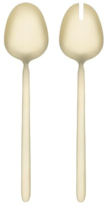 Blomus Salatbesteck -Stella- Salatgabel &Servierlöffel Edelstahl pulverbeschichtet (Champagne)