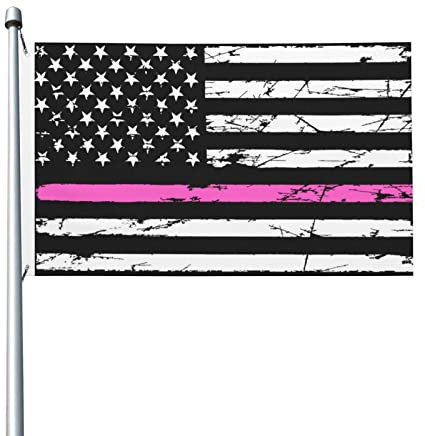 Amerikanische Flagge, dünne rosa Linie, 90 x 150 cm, doppelseitige Außenflagge, Polyester, leichte Flaggen, lustige Heimdekoration, 3 x 5 Flaggen
