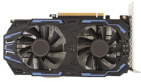 Yunseity Gaming-Grafikkarte, 1060 GDDR5 192 Bit, Unterstützt DisplayPort-DVI-Grafikkarte, 6-poliger Stromanschluss für Dual-Lüfter für Desktop-PC (1060 3 GB)