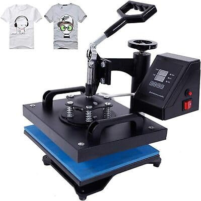AUYART 900W Hitzepresse maximal 399°F,Celsius und Fahrenheit Temperatur kann umgewandelt Werden,Heißpresse T-Shirtpresse Transferpresse Textildruck 23x30cm