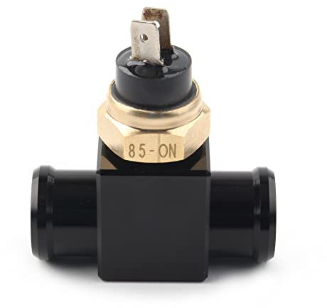 Bacar Motorcycle Water Temperature Thermostat Sensor Electric Fan Switch K, Engine Radiator in-Line Hose Fitting Adapte 22mm Black for Most 125-530cc s kx klx kdx yz/f wr dt xt ttr rm/z/x dr/z