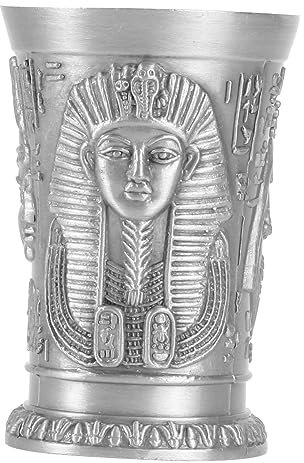 KICHOUSE Metallbecher Aus Glas Für Cocktails Dekorative Vase Dicker Boden Für Stabilität