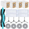 CIYICOLI Kit d'Accessoires de Rechange pour Cecotec Conga 11090 Aspirateurs Robots-1 Brosse Rotative, 4 Filtres HEPA, 4 Brosses latérales, 4 Chiffons de Nettoyage, 4 Sacs à Poussière