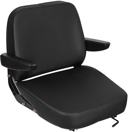 Universal Traktorsitz Gabelstaplersitz mit Verstellbarer Rückenlehne und Armlehnen aus PU-Schwämmen und PVC-Kunstleder Abnehmbar leicht zu Montieren leicht zu Reinigen 48x46x51cm
