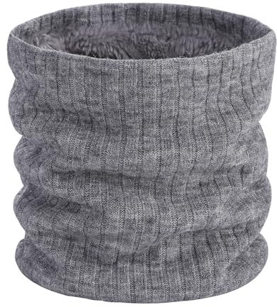 North Bund Schlauchschal Herren Loop Schal Damen Halstuch Halswärmer Halsschlauch für Männer Winddicht Skifahren Winter Multifunktionstuch für Ski Motorrad Sport Outdoor Grau