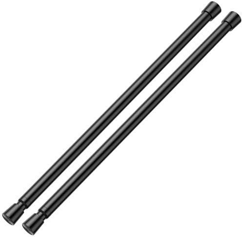AIZESI 2 Stück gardinenstange ohne bohren 40-70cm,5/8 Durchmesser, teleskopstange vorhang, Schwarz gardinenstange zum klemmen - Teleskopstange, Duschstange & Kleiderstange