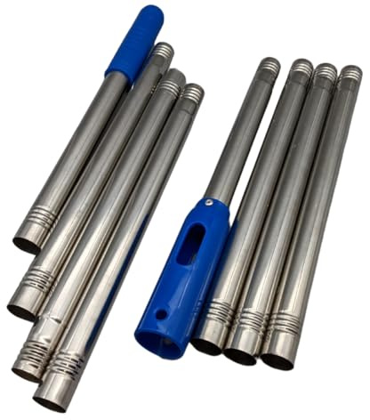 Poolwonder 205 cm verschraubbare Edelstahl Segmentstange aus 8 Teilsegmenten