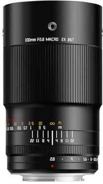 TTARTISAN Lente de cámara macro 2X F2.8 de 100 mm para Canon EF Mount Full Frame Lente de enfoque manual para fotografía en miniatura