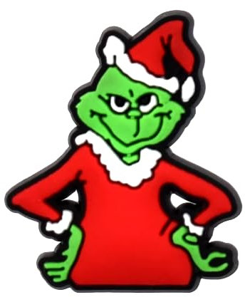 (Random Mix pack of 6) 6-8 mm reusable silicone Grinch straw charms- Christmas Edition!!!!!