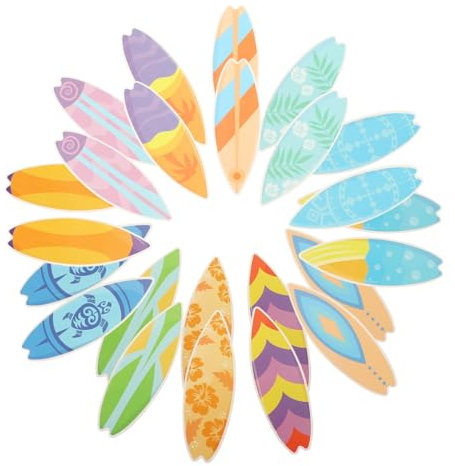 TOYANDONA 60 Stück Hawaii Surfbrett Aufkleber Für Nagelaufkleber Laptop Aufkleber Surfbrett Aufkleber Für Selbstklebende Aufkleber Mini Surfbrett Surf Geburtstagsparty