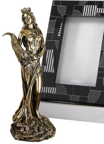 Generico Fortune Göttin Sculpture - Statuen der Göttin, Sammelfigur von Statue | Gute Glück Sculpture Exquisites Innenornament, Bronze-Finish der Skulptur in D