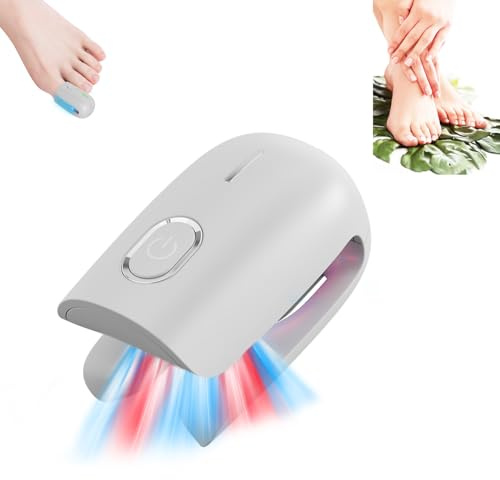 Nagelpilz-Behandlung,660+905nm Rotes Licht&470nm Blaues Licht Eingewachsene Zehennägel Behandlung Lasergerät, 10 Minuten pro Tag für Zehennägel extra stark für Athleten Fuß Behandlung-grau