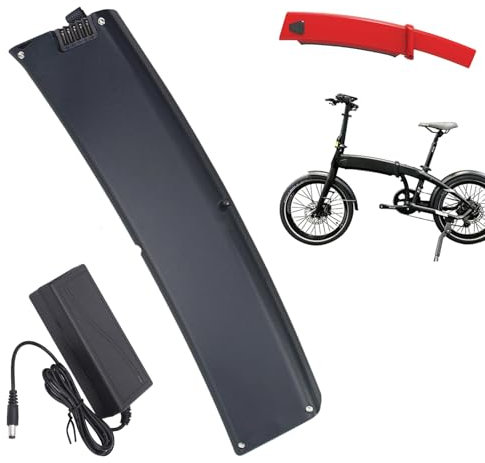 SSXOQX Batteria al Litio Nascosta da 36 V 8,7 Ah Batteria per Bici elettrica a Forma Curva da 36 V 313 Wh con scarica a 5 Pin e caricabatteria per Kit Motore da 100 W, 250 W e 300 W