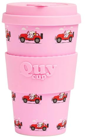 QUY CUP Peanuts Takeaway Coffee Mug (Red Car)