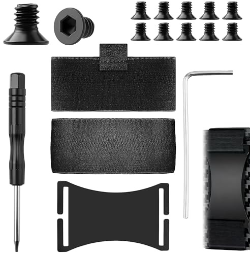 Wallet Elastic Band Replacement Compatible with Ridge Wallets for Men, Metal Wallet Repair Kit with 12 Screws, Screwdriver and 1.5mm Hex Key, Elastic Cash Strap Replacement for Card Holder Wallet